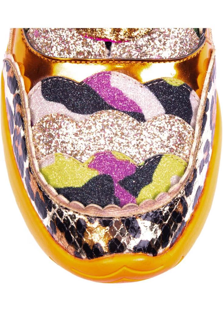 Irregular Choice Jigsaw Sneakers Gold New In