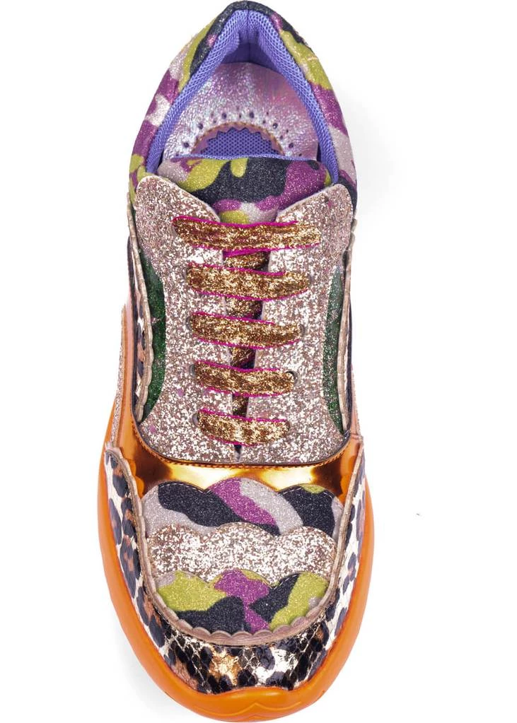 Irregular Choice Jigsaw Sneakers Gold New In