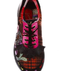 Irregular Choice Halloween Spookster Sneakers Black New In