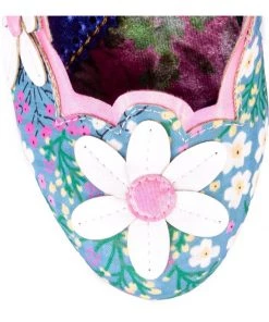 New In Irregular Choice Daisy Dancer 60's Pumps Blue