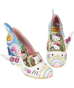 New In Irregular Choice X Hello Kitty It's Time To Have Fun Heels White