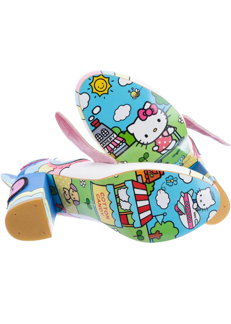 New In Irregular Choice X Hello Kitty It's Time To Have Fun Heels White