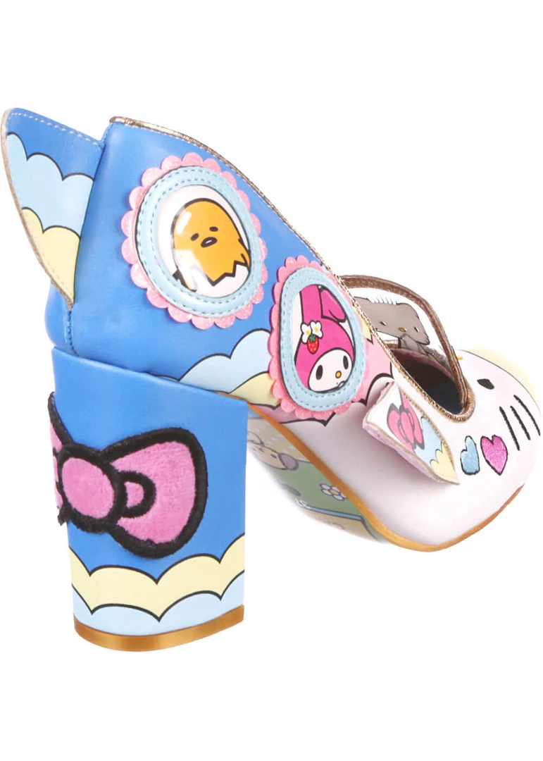 New In Irregular Choice X Hello Kitty It's Time To Have Fun Heels White