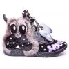 Irregular Choice Good Boy Dog 80's Sneakers Black Silver