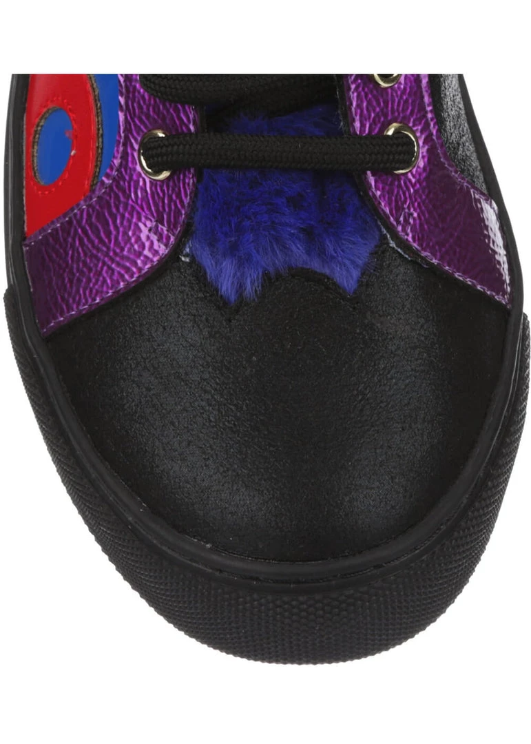 Irregular Choice Colourful Kingdom 80's Sneakers Black Purple New In