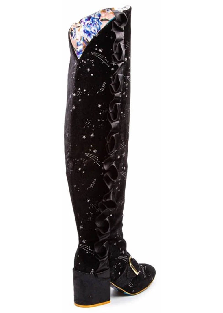 Irregular Choice Engarde Stars 70's Boots Black New In