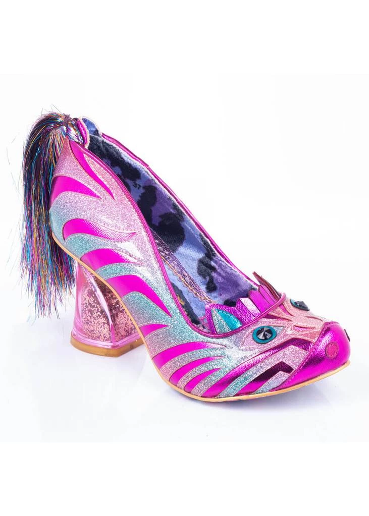 Irregular Choice Zevra 70's Pumps Zebra Pink