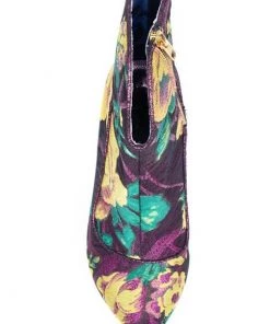 New In Irregular Choice Ms Vivacious 70's Boots Pink Yellow