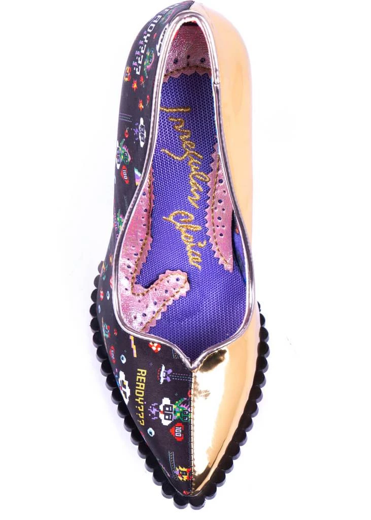 Irregular Choice Heavens Above Lightning Bolt 80's Pumps Gold New In