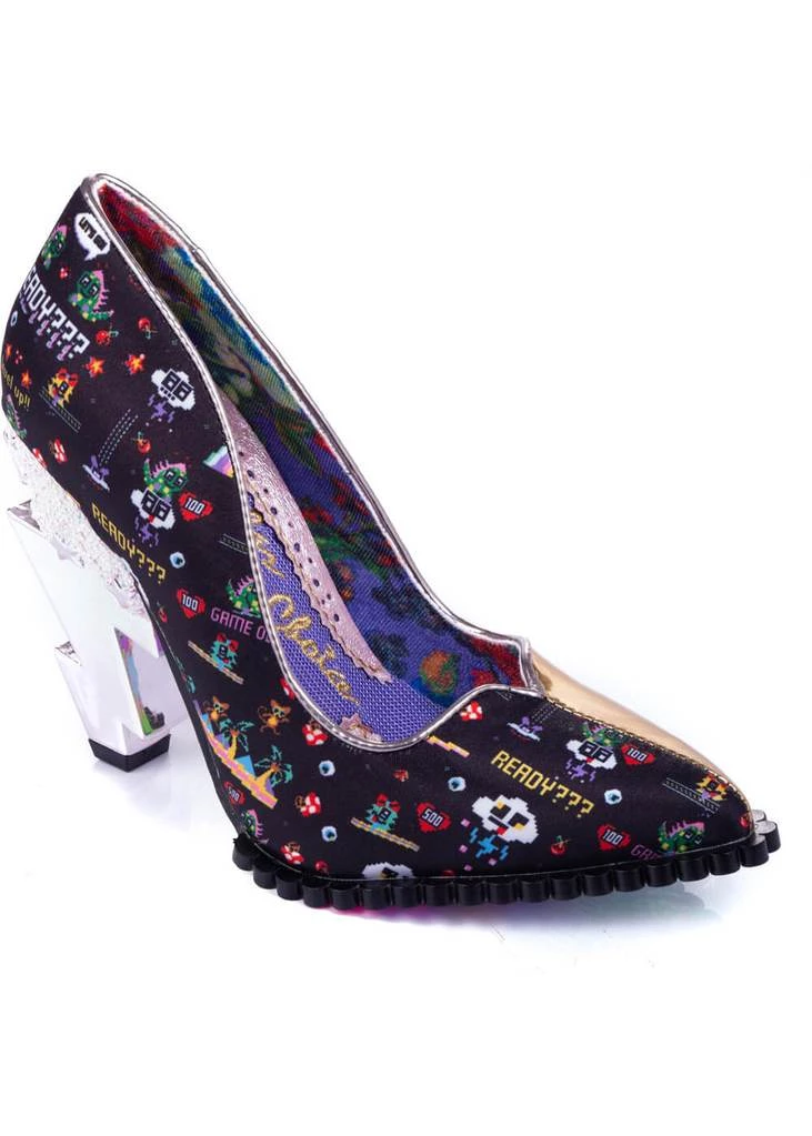 Irregular Choice Heavens Above Lightning Bolt 80's Pumps Gold New In