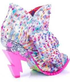 Irregular Choice Power Surge Lightning Bolt 70's Boots Pink New In
