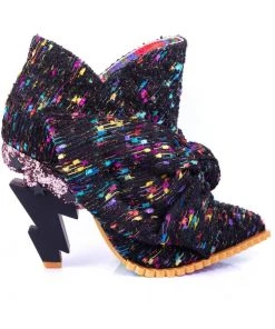 Irregular Choice Power Surge Lightning Bolt 70's Boots Black New In