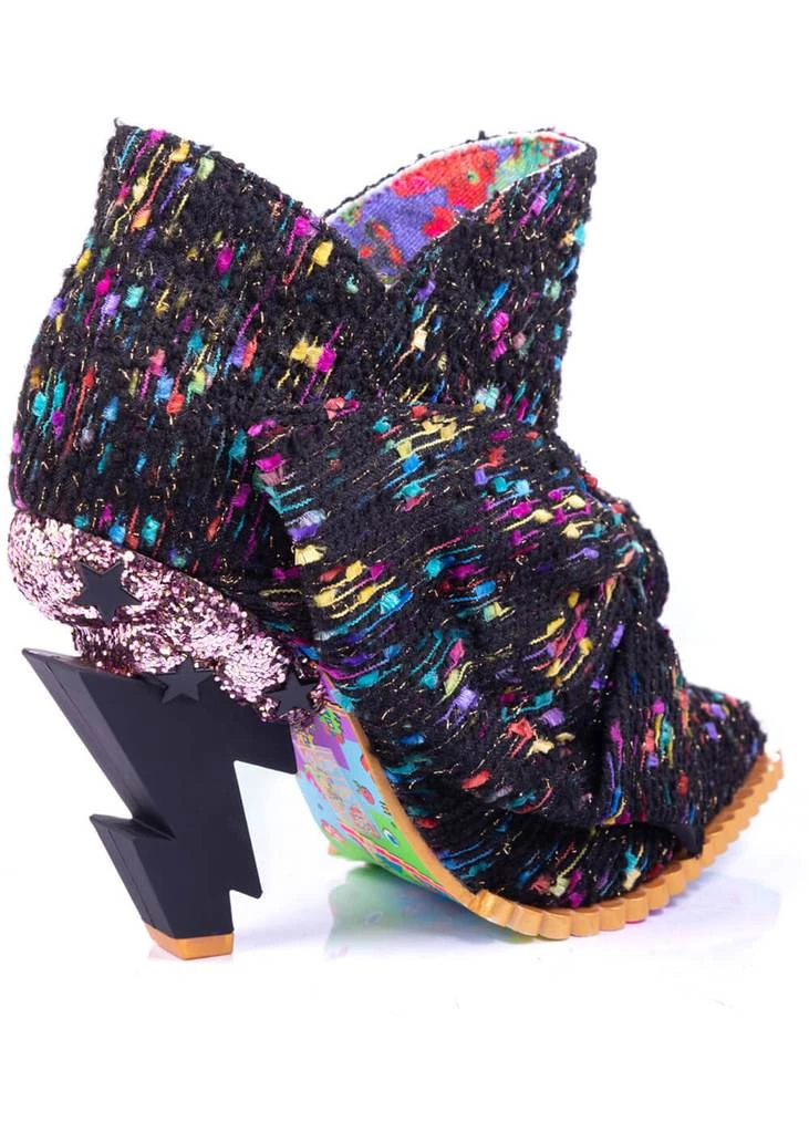 Irregular Choice Power Surge Lightning Bolt 70's Boots Black New In