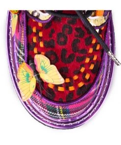 Irregular Choice Butterfly Bounce 80's Plateau Sneakers Green New In