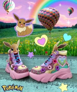 New In Irregular Choice Pokémon Run With Me Sneakers Pink