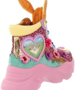 New In Irregular Choice Pokémon Run With Me Sneakers Pink