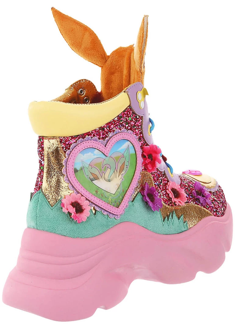New In Irregular Choice Pokémon Run With Me Sneakers Pink