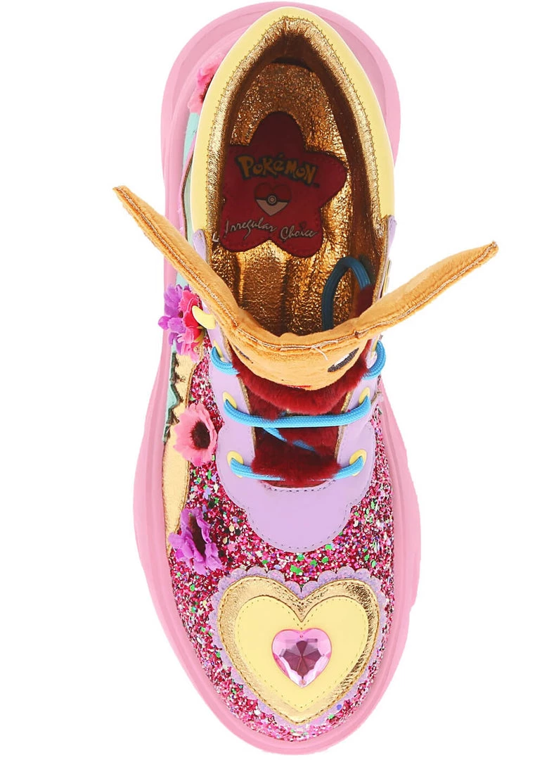 New In Irregular Choice Pokémon Run With Me Sneakers Pink