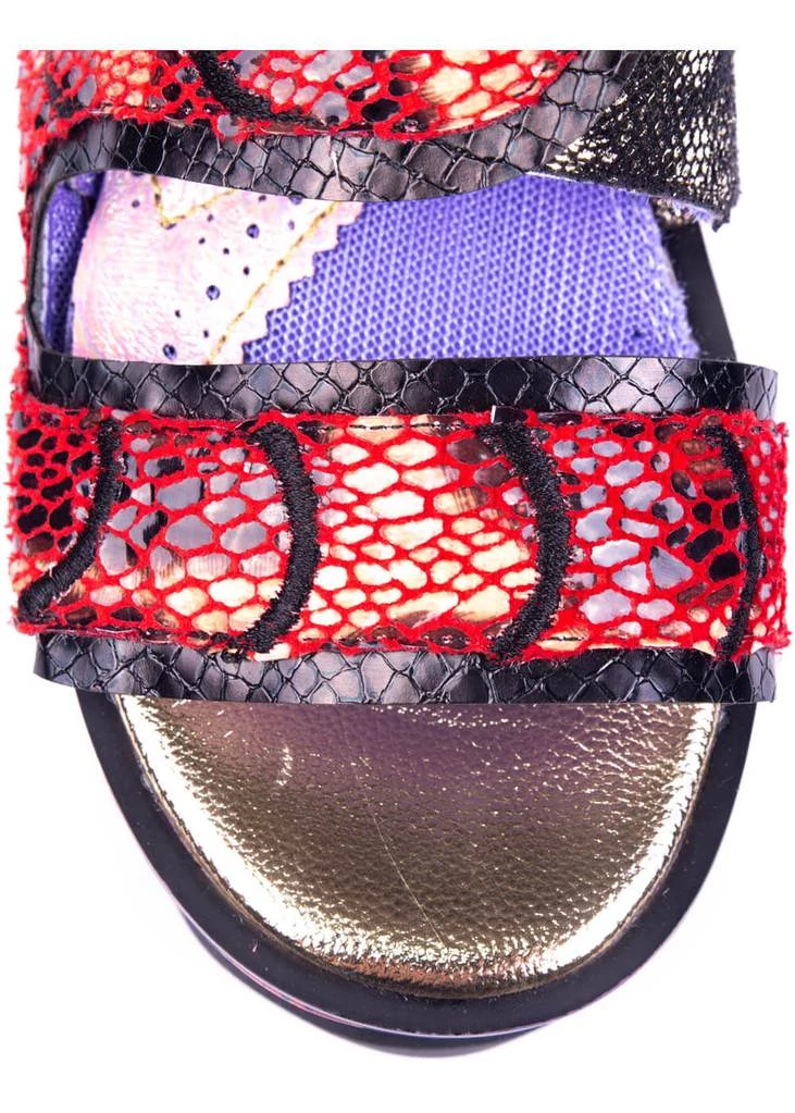 Irregular Choice Jellie Snake Plateau Sandals Red New In