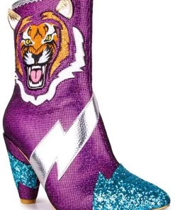 New In Irregular Choice Easy Tiger 80's Boots Pink