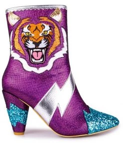New In Irregular Choice Easy Tiger 80's Boots Pink