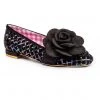Irregular Choice Sweet Briar 40's Ballerinas Black New In