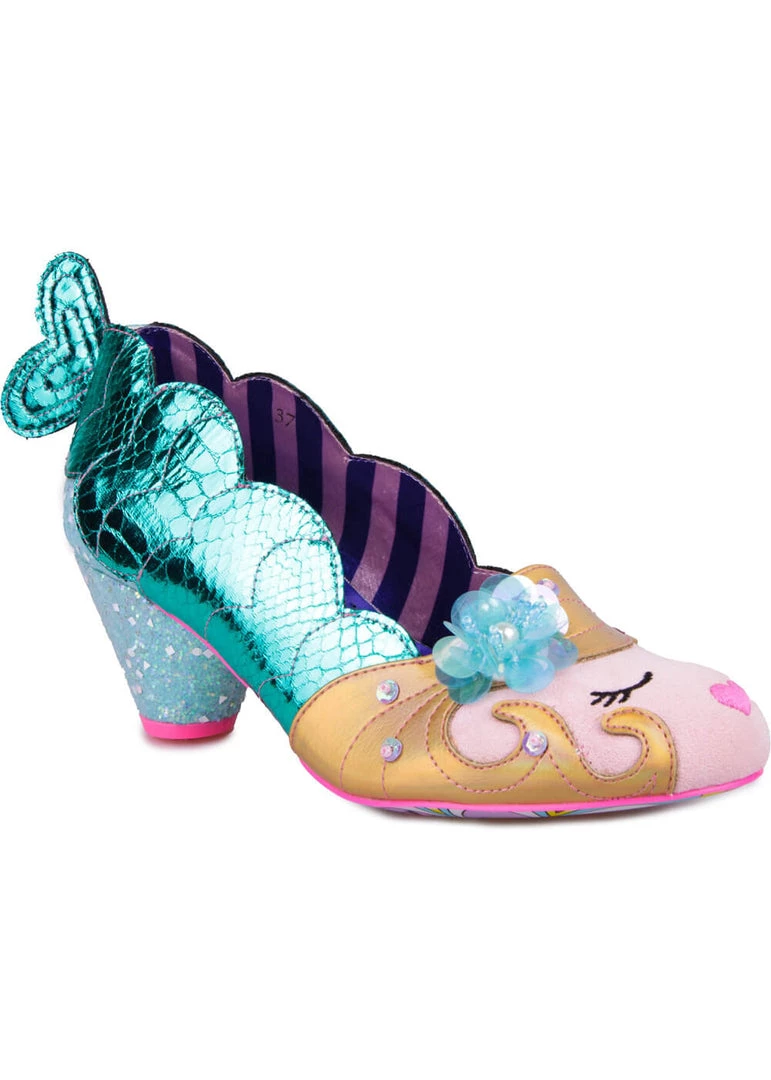 Irregular Choice Fintastic Mermaid 60's Pumps Blue New In