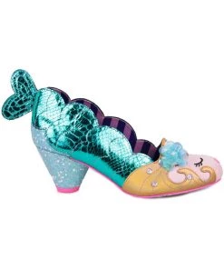 Irregular Choice Fintastic Mermaid 60's Pumps Blue New In