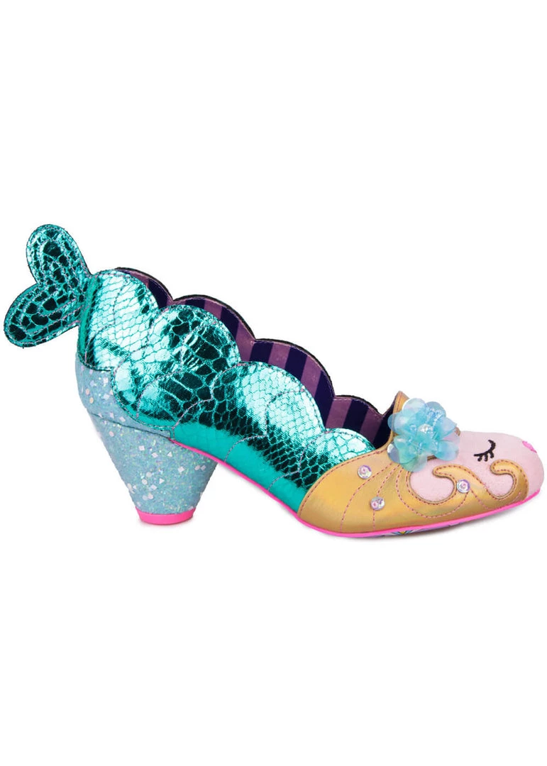 Irregular Choice Fintastic Mermaid 60's Pumps Blue New In