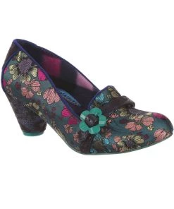 New In Irregular Choice Highland Haven Floral 60's Pumps Blue
