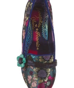 New In Irregular Choice Highland Haven Floral 60's Pumps Blue