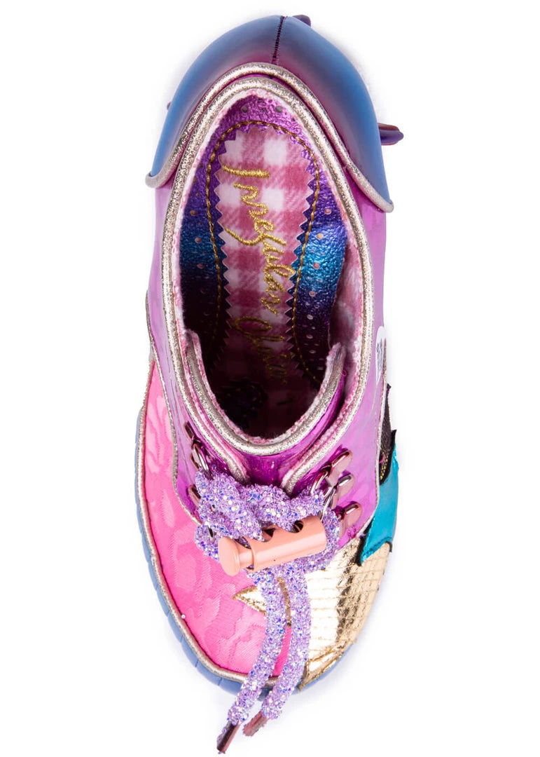 New In Irregular Choice Space Race Rocket 60's Pumps Pink