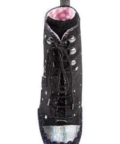 Irregular Choice Felicette Space Cat Boots Black New In