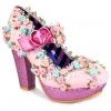 Irregular Choice Cosy Quilt 70's Pumps Pink