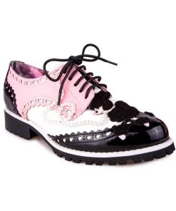 Irregular Choice Sockhop Sweetie Lace Up Shoes Black