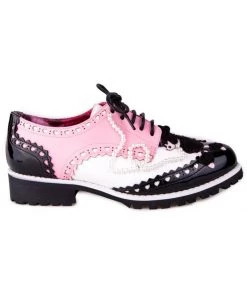 Irregular Choice Sockhop Sweetie Lace Up Shoes Black