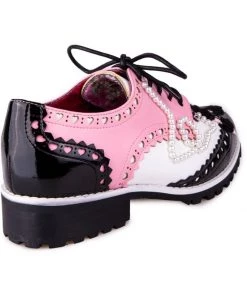 Irregular Choice Sockhop Sweetie Lace Up Shoes Black