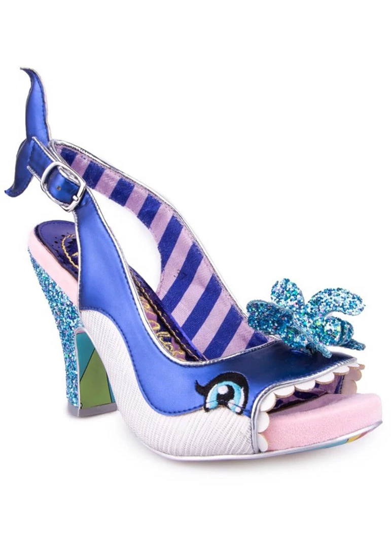 New In Irregular Choice Whale Of A Time 60's Pumps Blue