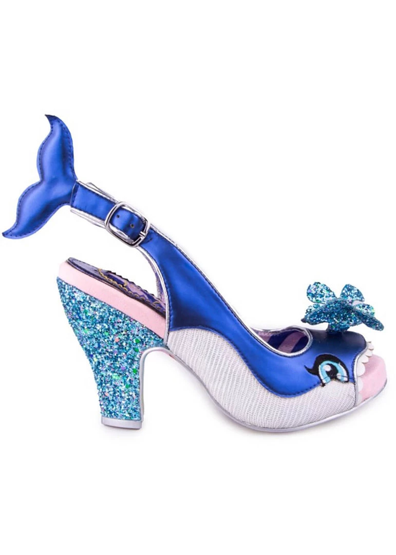 New In Irregular Choice Whale Of A Time 60's Pumps Blue