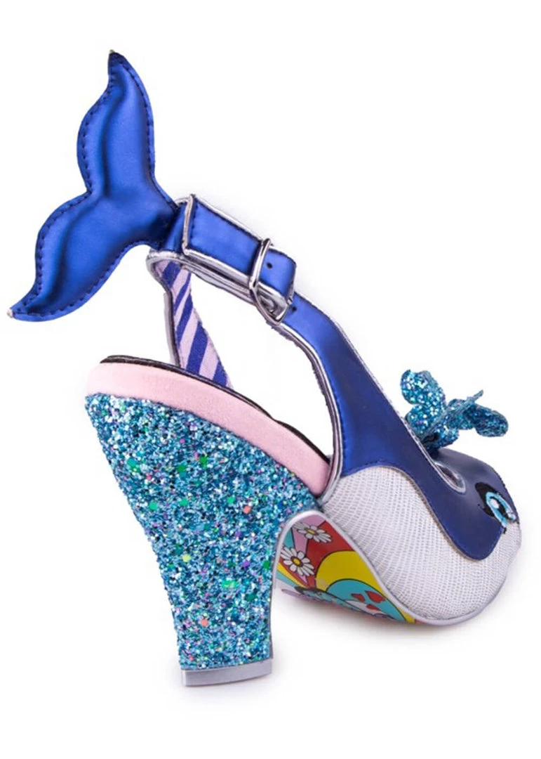 New In Irregular Choice Whale Of A Time 60's Pumps Blue