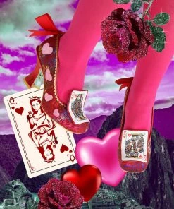 Irregular Choice Go Fish Playing Card Pumps Red