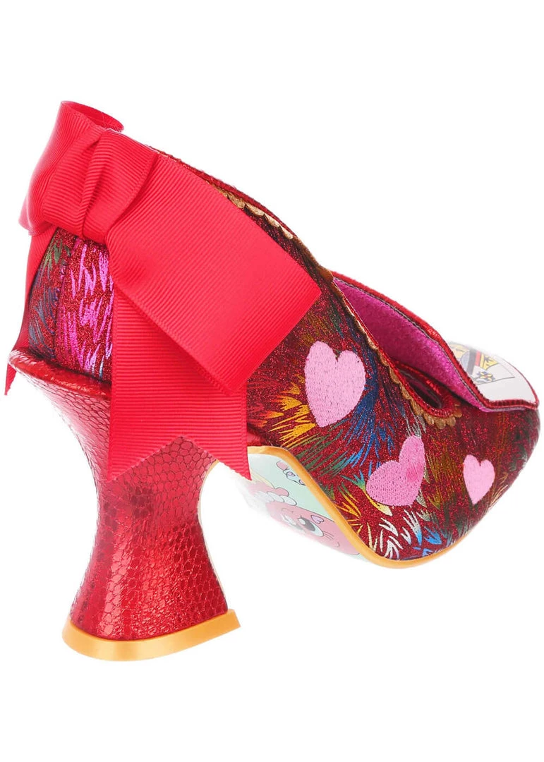 Irregular Choice Go Fish Playing Card Pumps Red