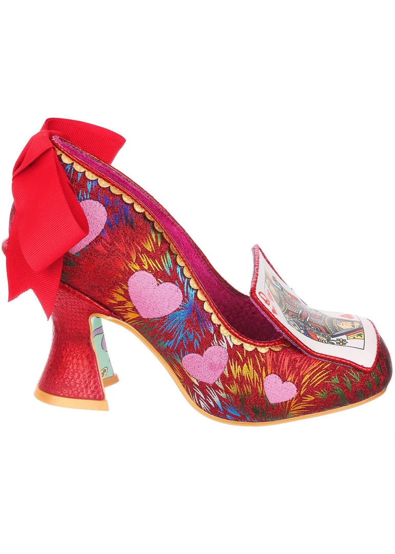 Irregular Choice Go Fish Playing Card Pumps Red
