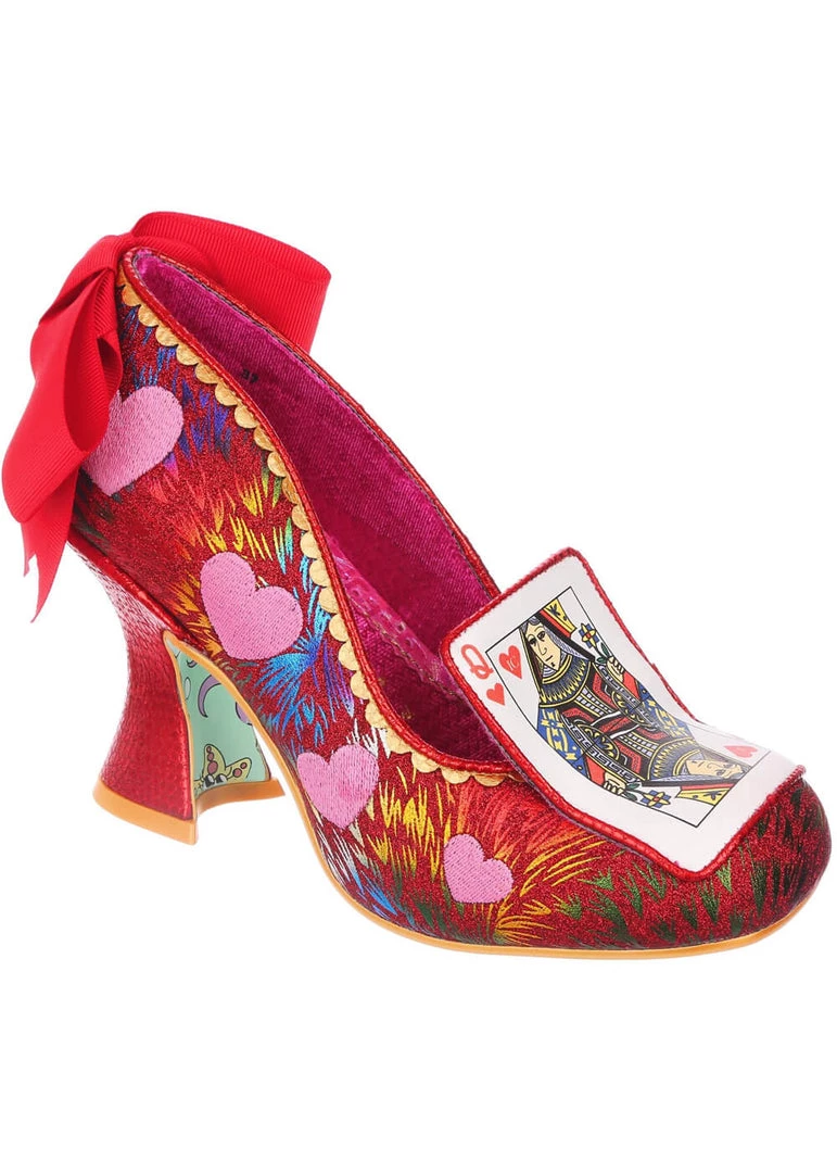 Irregular Choice Go Fish Playing Card Pumps Red