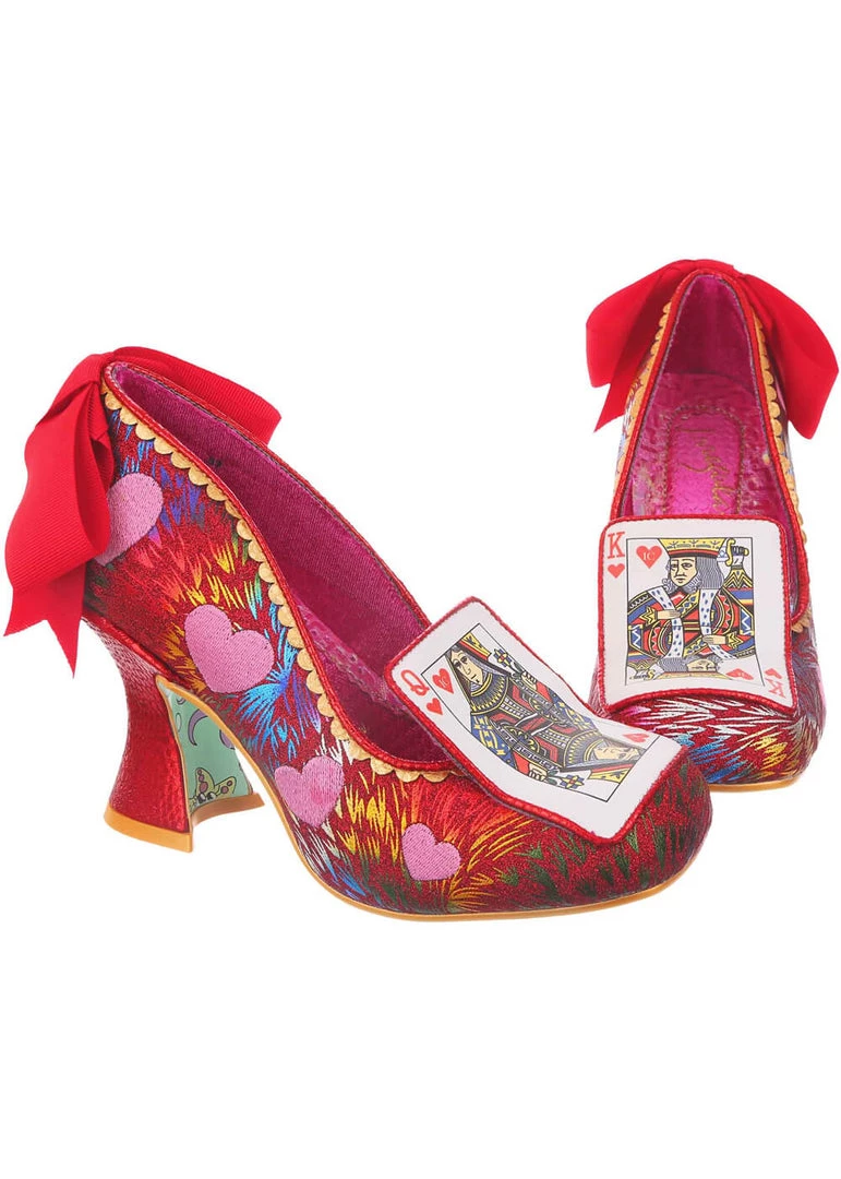 Irregular Choice Go Fish Playing Card Pumps Red