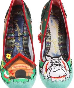 Irregular Choice Top Dog Pumps Green Multi New In