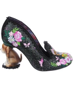 Irregular Choice Bougainvillea Dog Pumps Black