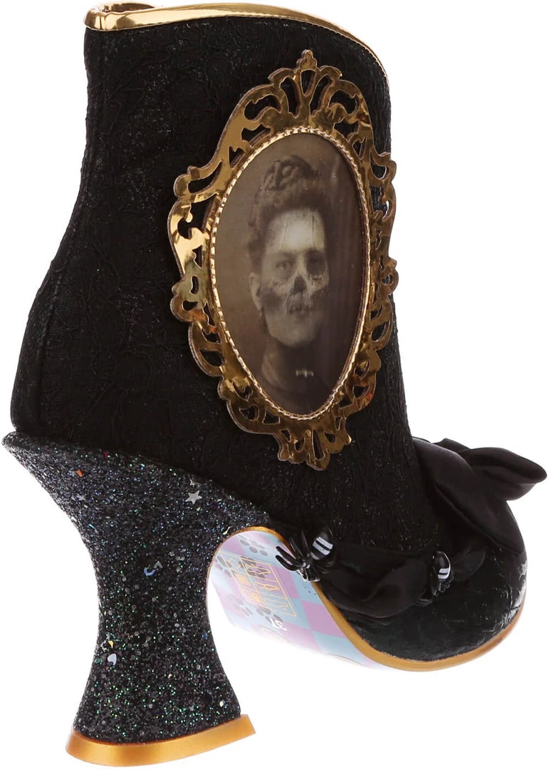 New In Irregular Choice Halloween Ghostly Waltz Boots Black