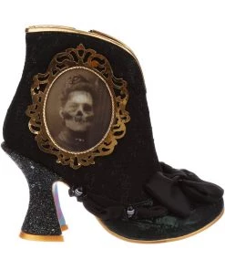 New In Irregular Choice Halloween Ghostly Waltz Boots Black