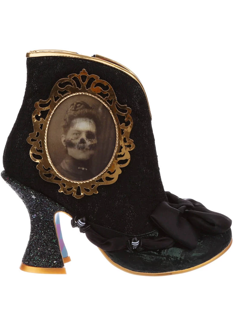New In Irregular Choice Halloween Ghostly Waltz Boots Black
